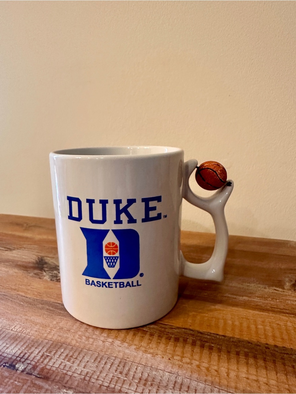Vintage Duke Blue Devils Spinner Mug Spinning Basketball Handle NCAA